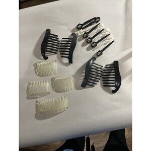 Vintage Lot Goody USA, Taiwan Unbranded Hair Interlocking Clips Slides READ WEAR